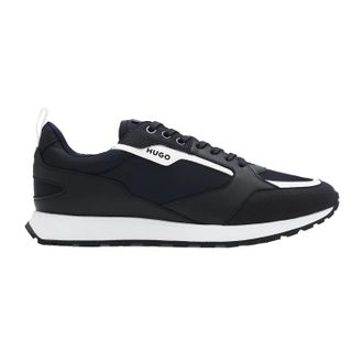 HUGO BOSS Hugo Icelin leren sneakers voor heren (Donkerblauw)