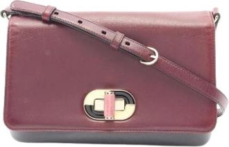 Bulgari Pre-owned Leather Shoulder Bag - Dames - Vintage Schoudertas - Rood - ONE Size - Leer - Vintage
