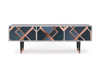 StoryZ Mueble de TV azul-verde 2 cajones y 2 puertas L 170 cm