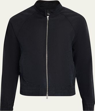 Officine G&eacute;n&eacute;rale Mens Faded Black Cotton Twill Cory Jacket