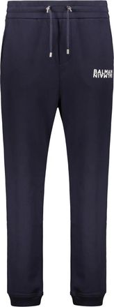 Balmain Logo-print Drawstring Track Pants - Heren - Sweatpants - Blauw - L - Katoen - Broeken