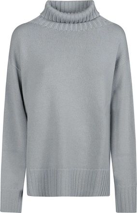 Drumohr Over Turtle Neck Sweater - Dames - Coltruien - Grijs - L - Wol - Truien & Vesten
