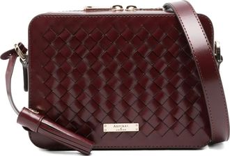 Aspinal of London Camera woven mini crossbody bag - Red