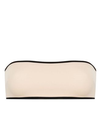 Toteme Gestreepte bikinitop - Beige