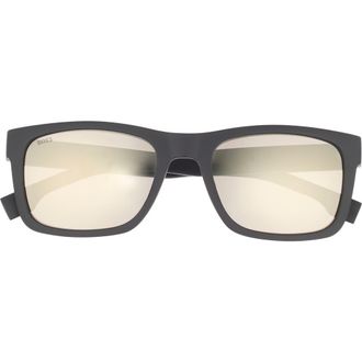BOSS 55mm Square Sunglasses in Matte Black at Nordstrom Rack