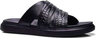 Carlos By Carlos Santana Rhythm Slide in Black Leather at Nordstrom, Size 11.5