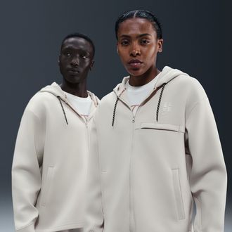 Nike Womens Sabrina Dri-FIT Loose Full-Zip Basketball Hoodie in Brown | IH3916-104