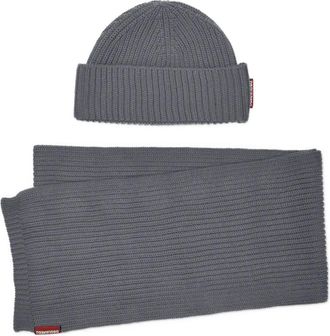 Dsquared2 Set sciarpa a coste - Grigio