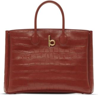 Burberry Tassen, Dames, Rood, ONE Size, Leer, Rocking Horse Tote Bag