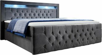 Mirjan24 Mobilier1 - Cama Continental Nashville 131, Continental, Doble, 140x200, Tapiz, Somieres, 160x220x115cm, Led