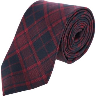 Trafalgar Store Kincade Red Blackwatch Plaid Silk Necktie in Red Plaid at Nordstrom