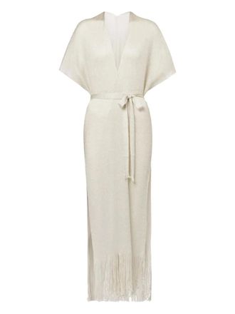 Max Mara Zarelia beach cover-up - women - Fabric - OS - Neutrals