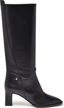 Ferragamo Black Leather Torris Boots