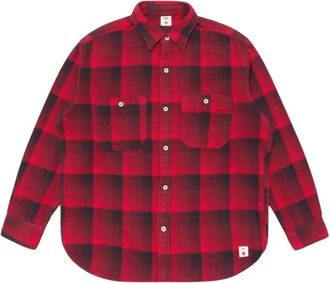 Edwin Camicia da lavoro - - Shirts - Uomo - Rosso - L