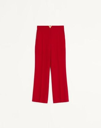 Valentino Wool Crepe Trousers Wo