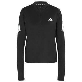 adidas ADI365 Running Iconic Half Zip Laufshirt f&uuml;r Damen | schwarz