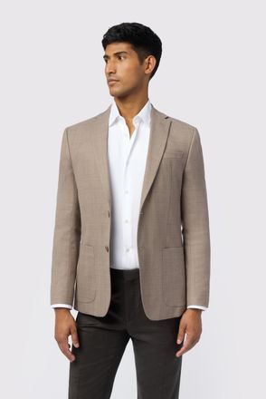 Ted Baker Mens Oram Slim Fit Structure Jacket - Beige - Size 46 (Chest)