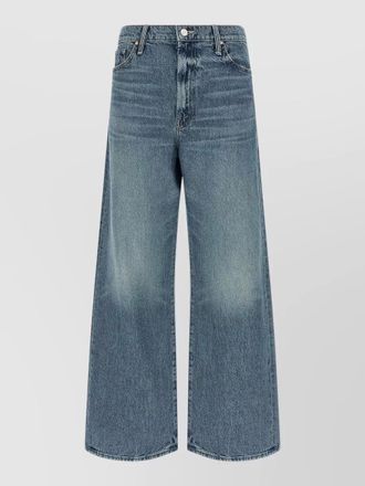 Mother flood wide leg jeans belt loops