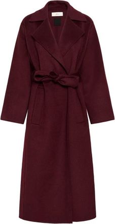 Inwear Zillaiw Lange Jas - Dames - Jas met riem - Rood - XS - Wol - Jassen