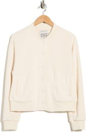 Scotch & Soda Jersey Bomber Jacket in White Cap Grey at Nordstrom Rack, Size X-Large