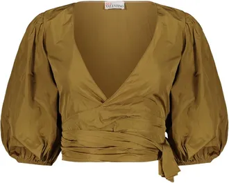 Red Valentino Dames, Blouses & Shirts, Geel, Maat: 3XS Poliester