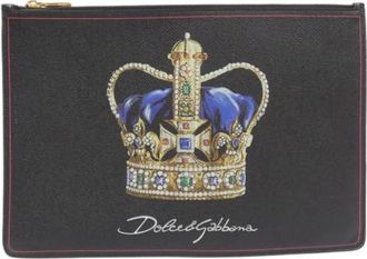 Dolce & Gabbana Pre-owned Clutches, male, Black, Size: ONE SIZE Pre-owned Fabric clutches