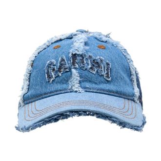 Ganni Cap in Patchwork Denim - Dames - Petten - Veelkleurig - ONE Size - Denim - Accessoires