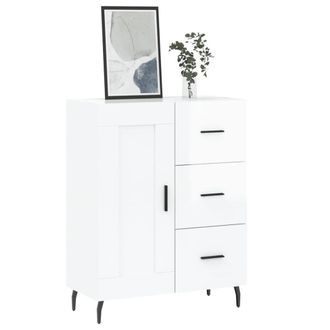 Berkfield Home Sideboard High Gloss White 69.5x34x90 cm Engineered Wood