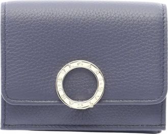 Bulgari Portafoglio tri-fold piccolo in pelle 2010-2025 - Blu