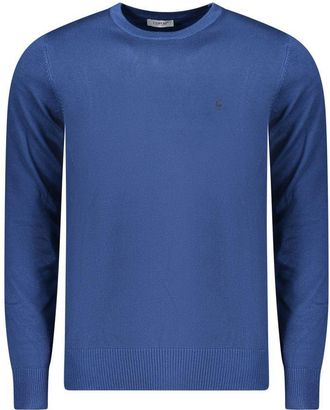 Coveri Moving Blauw Viscose Heren Trui