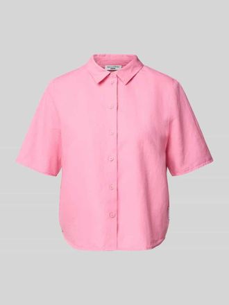 Marc O'Polo Denim Marc OPolo Denim Hemdbluse aus Leinen-Baumwoll-Mix in Pink, Gr&ouml;&szlig;e XS