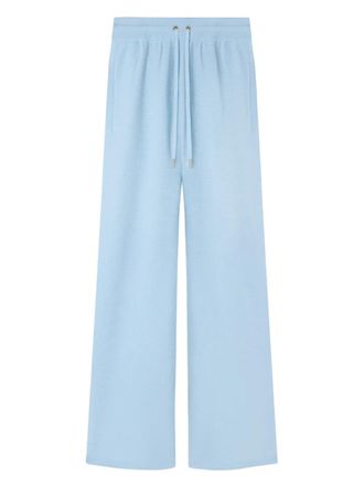Versace pockets track pants - women - Wool/Cashmere - 38 - Blue
