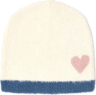 Barefoot Dreams Cozychic Lite Colorblock Baby Heart Beanie in Cream Multi at Nordstrom