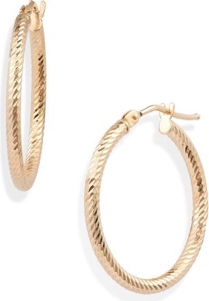 Bony Levy 14K Gold Twisted Rope Hoop Earrings in 14K Yellow Gold at Nordstrom