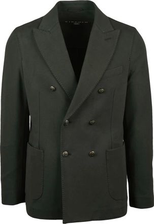Circolo 1901 Jassen, Heren, Groen, 2Xl, Katoen, Dubbelrijige Jas