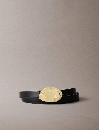 Calvin Klein Cintur&oacute;n Slim De Piel