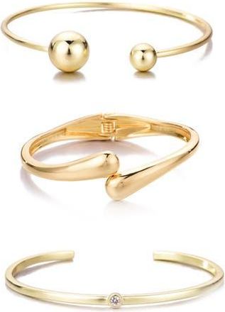 Adornia Set of 3 Assorted Bracelets in Gold at Nordstrom Rack