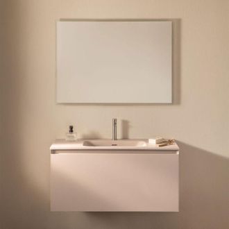 Sklum Set mobili da bagno in legno Macrae con lavabo integrato SKLUM
