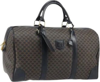 Celine Pre-owned Weekend Bags, female, Brown, Size: ONE SIZE Pre-owned Vintage Macadam Canvas Hand Bag