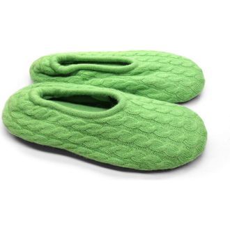 Portolano Mini Cable Knit Slippers in Citrine at Nordstrom Rack, Size Medium