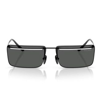 Prada Black Prada PR C53s Rimless Metal Sunglasses