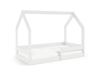 AKL FURNITURE Cama infantil pino blanco 80x160