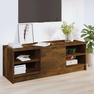 vidaXL Vidaxl - Mueble De Tv Madera Contrachapada Roble Ahumado 102x35,5x36,5cm