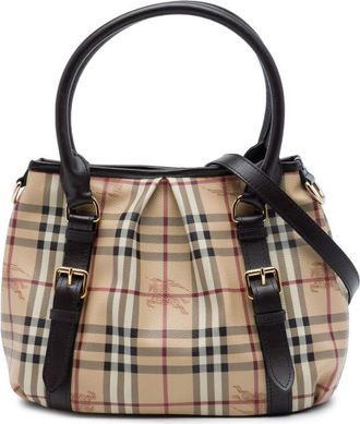 Burberry Pre-owned Burberry Small Haymarket Check Coated Canvas Northfield Satchel Ladies 1LUP1V4HZ955CUDB