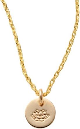Made by Mary July Birth Flower Necklace in Gold Filled at Nordstrom, Size Medium