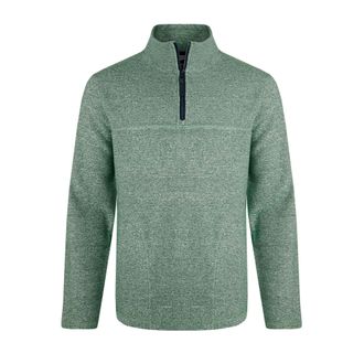 Weird Fish Mens Laramie Snow Marl Quarter Zip Fleece (Olive) - Size 4XL