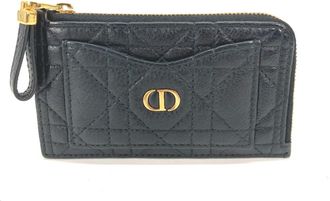 Dior Black Leather Coin Purse/Coin Case (Pre-Owned)