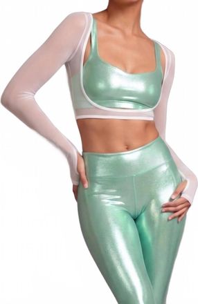 Heroine Sport See-Through Clear Bolero In White