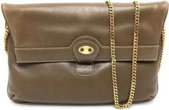 Celine Pre-owned Cross Body Bags, female, Brown, Size: ONE SIZE Pre-owned Leather celine-bags