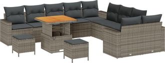 vidaXL Garden Sofa Set with Cushion 13 pcs Grey 80 x 80 x 71 cm Vidaxl